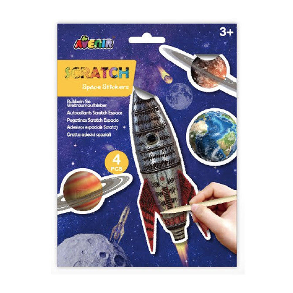 Avenir 6301679 Set Scratch Art Per Bambini - Carte Magiche Da Grattare Con Penna In Legno - Tema Construction - Gioco Creativo E Antistress Da 3 Anni