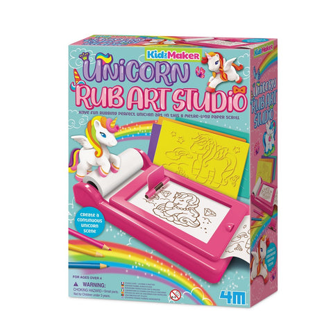 4M - KidzMaker - Unicorn Rub Art Studio