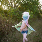 Great Pretenders - Rainbow Reversible Unicorn Dragon Cape - Size 4-6