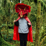 Great Pretenders - Red Triceratops Hooded Cape - Size 4-5