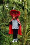 Great Pretenders - Red Triceratops Hooded Cape - Size 4-5