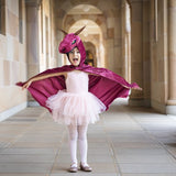 Great Pretenders - Burgundy & Copper Starry Night Dragon Cape - Size 5-6