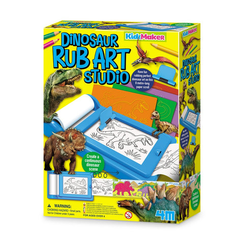 4M - KidzMaker - Dinosaur Rub Art Studio