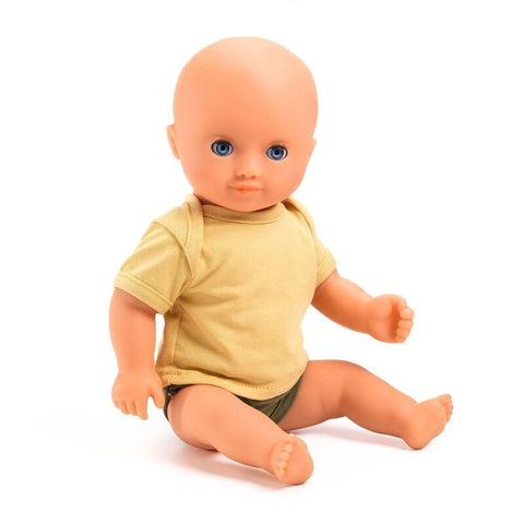 Djeco - Pomea - Baby Boy Olive - Hard Body Doll