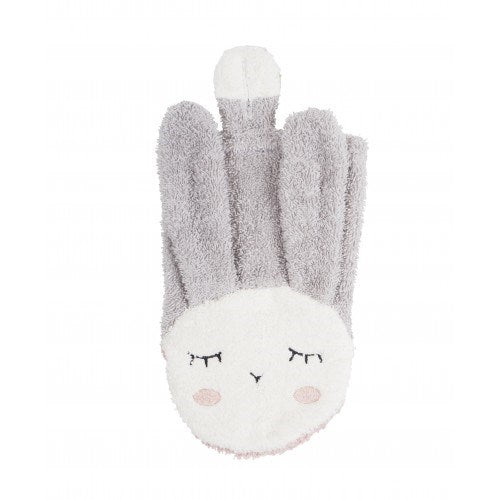 Kikadu - Wash Cloth - Rabbit - Silver Grey