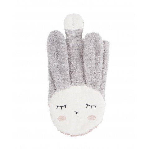 Kikadu - Wash Cloth - Rabbit - Silver Grey