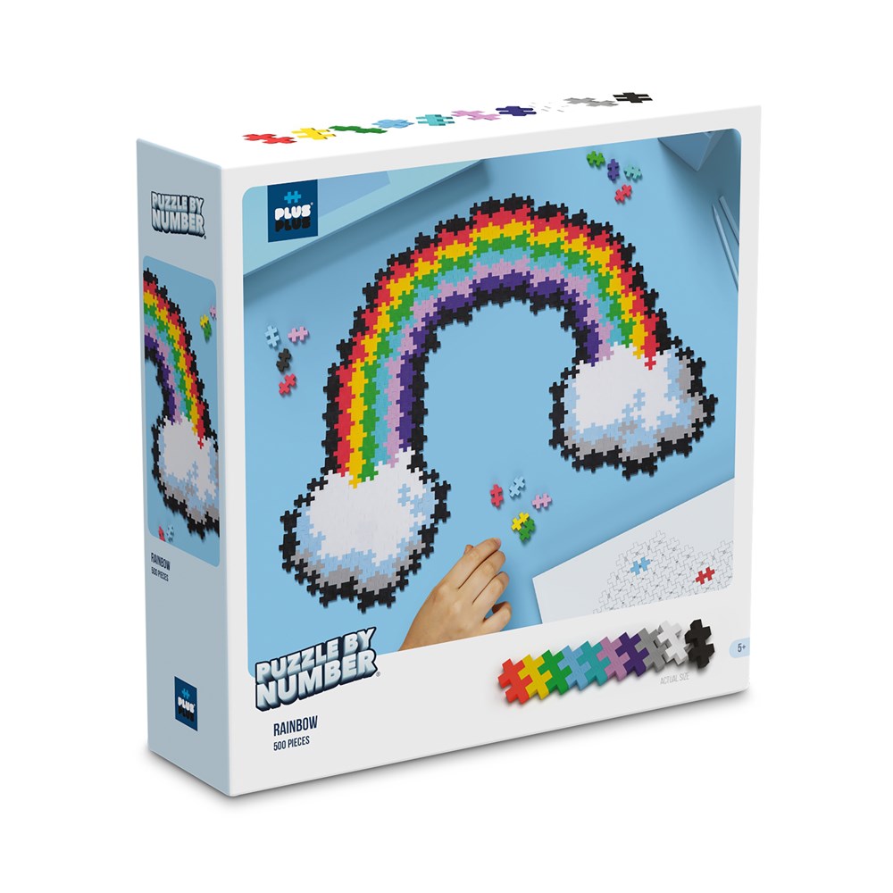 Plus Plus Puzzle by Number Rainbow