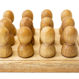 QToys - Large Natural Wooden People on Tray